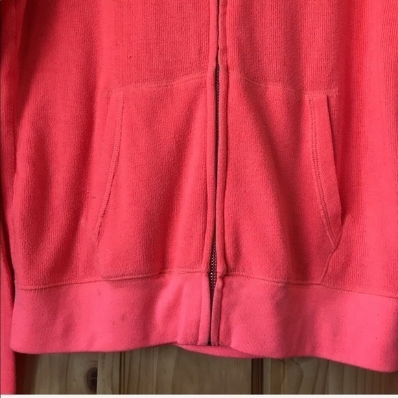 𝅺Victoria’s Secret neon LOVE PINK zip front hoodie size small - Picture 8 of 10